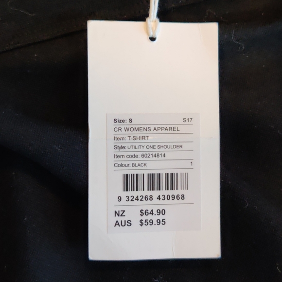 *Clearance sale* Country Road black one shoulder knit T-shirt size S - Picture 4 of 5